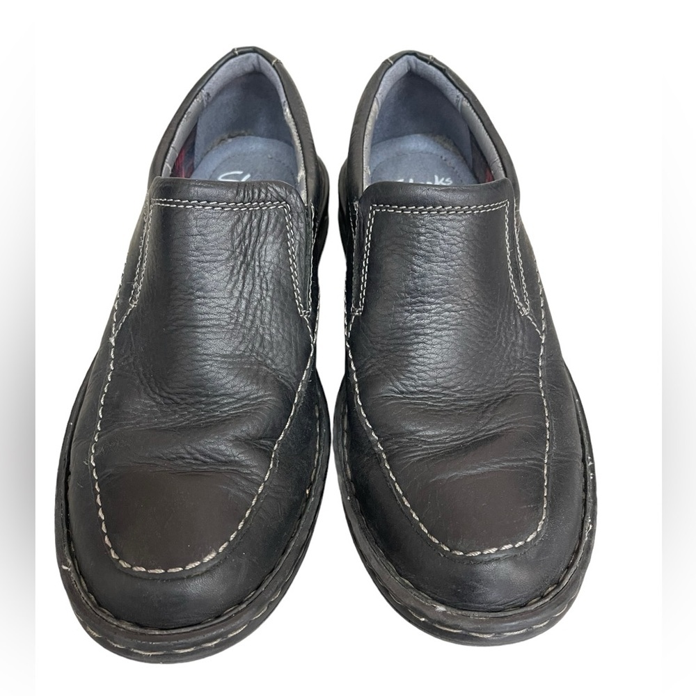 Clark's Collection Soft Cushion W/ Ortholite Black Slip On Shoes Men's Size 7M - Picture 3 of 10